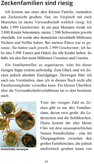 Welchem Zwecke dient die Zecke Blick ins Buch 14